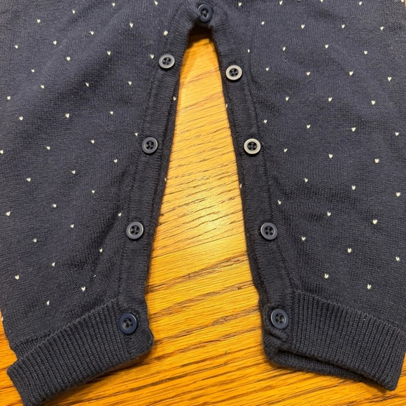 Like New Janie and Jack Navy and White Collared Top Hedgehog print 6-12M - Picture 4 of 10